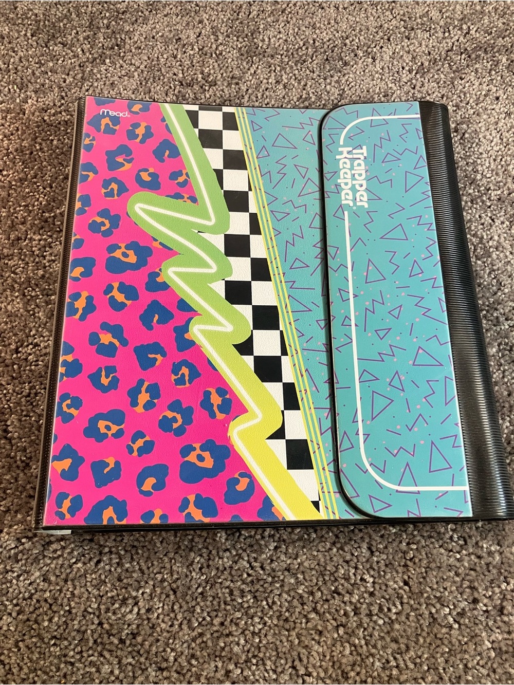 Vintage 90s Mead Trapper Keeper 3 Ring Binder Retro Clipboard/ Folder